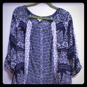 Blue and white Tunic